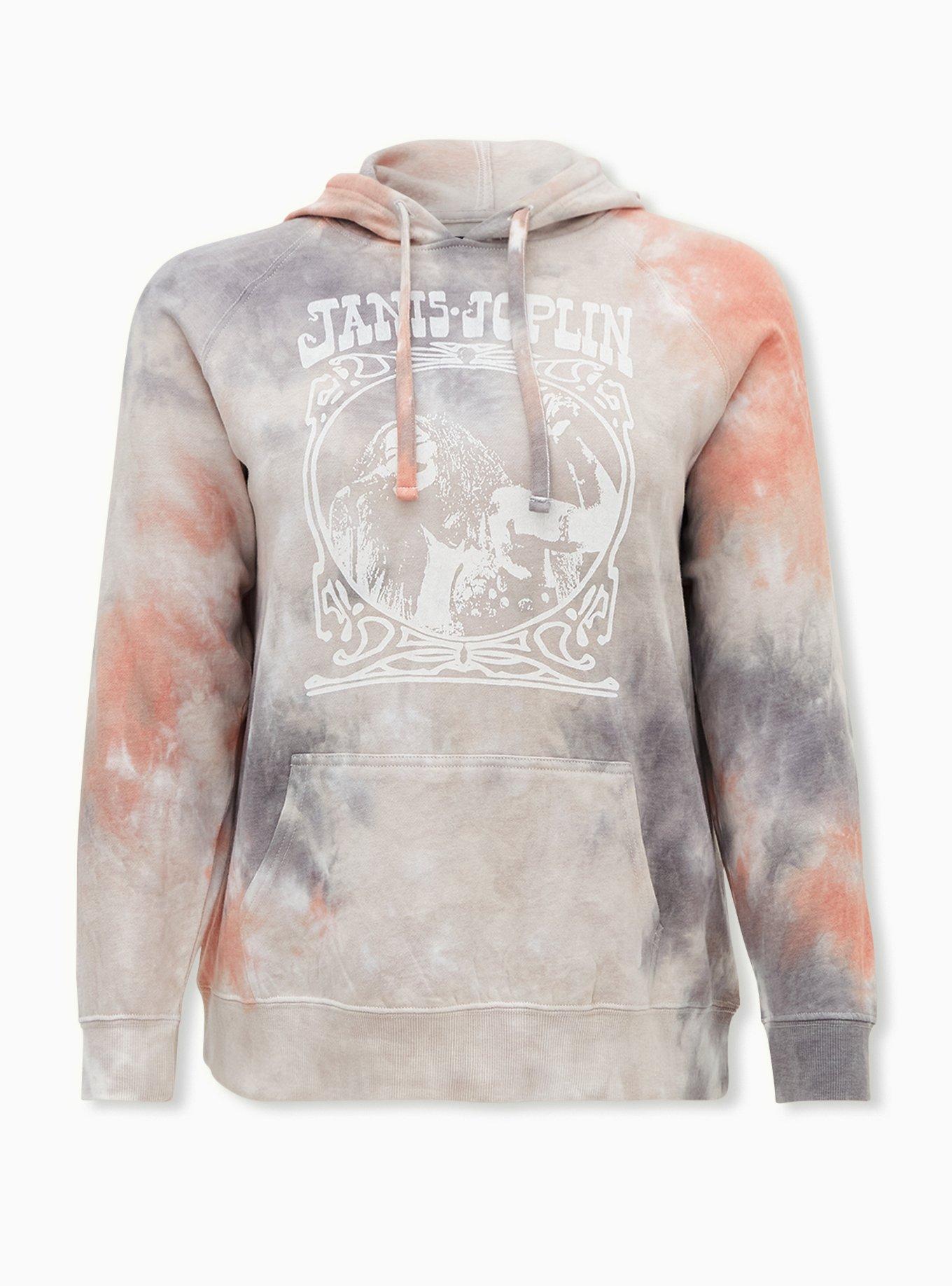 Plus Size Janis Joplin Pink Wash Hoodie, , hi-res
