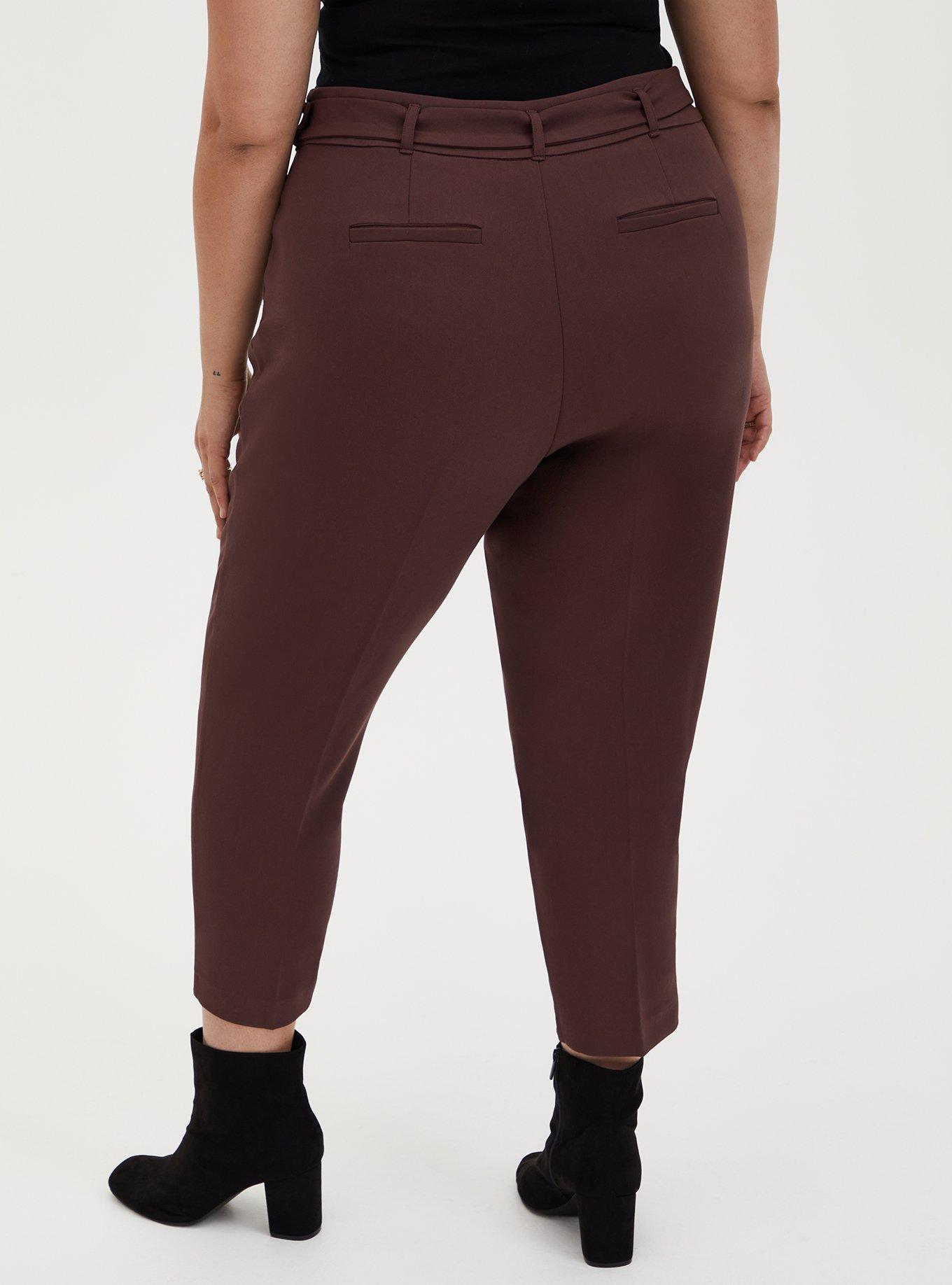 Rust Brown Belted Trouser, DEEP MAHOGANY, alternate
