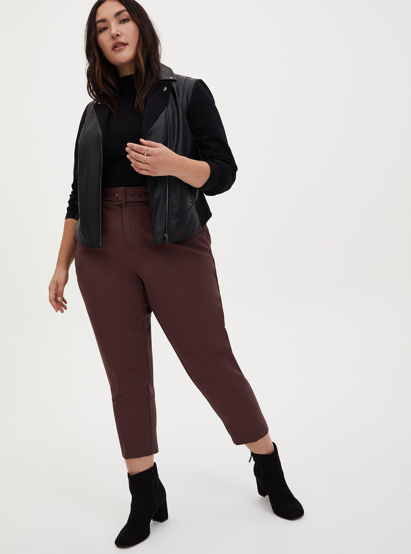 Rust Brown Belted Trouser, DEEP MAHOGANY, alternate