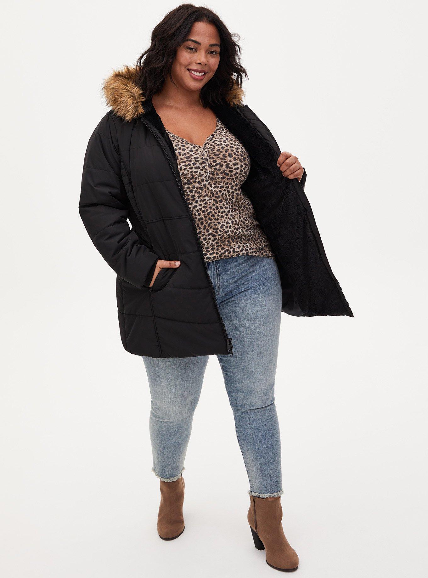 Waffle V-Neck Henley Raglan Long Sleeve Tee, LEOPARD, alternate