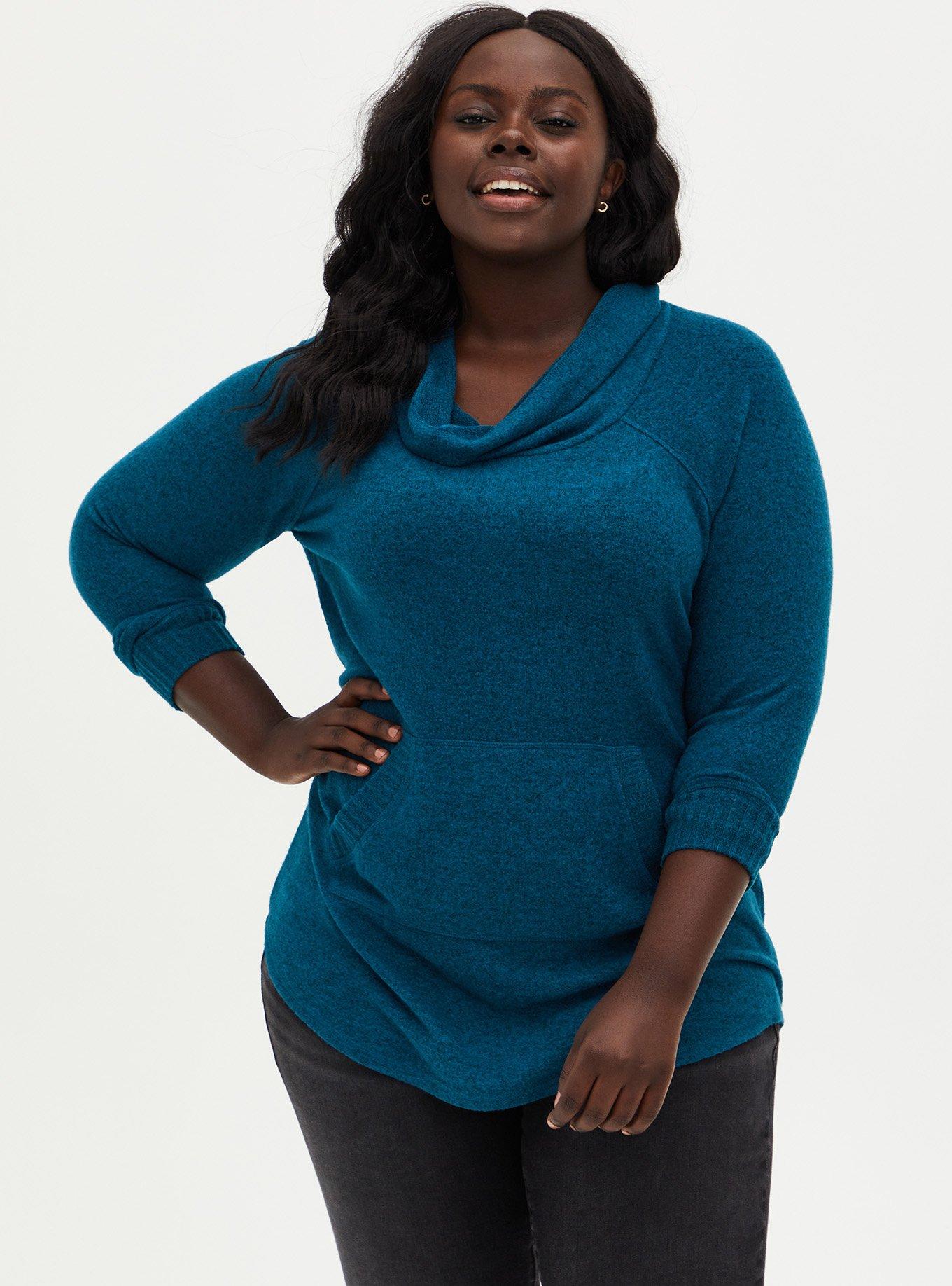 Plus size outlet tunic sweatshirt