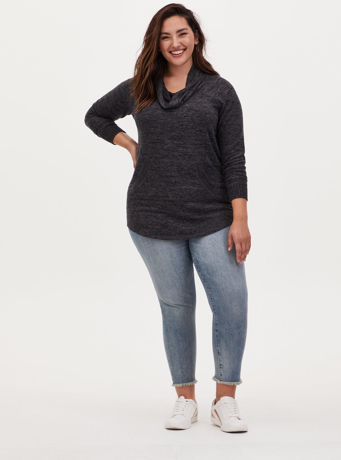 Plus Size - Relaxed Super Soft Plush Tunic Hoodie - Torrid