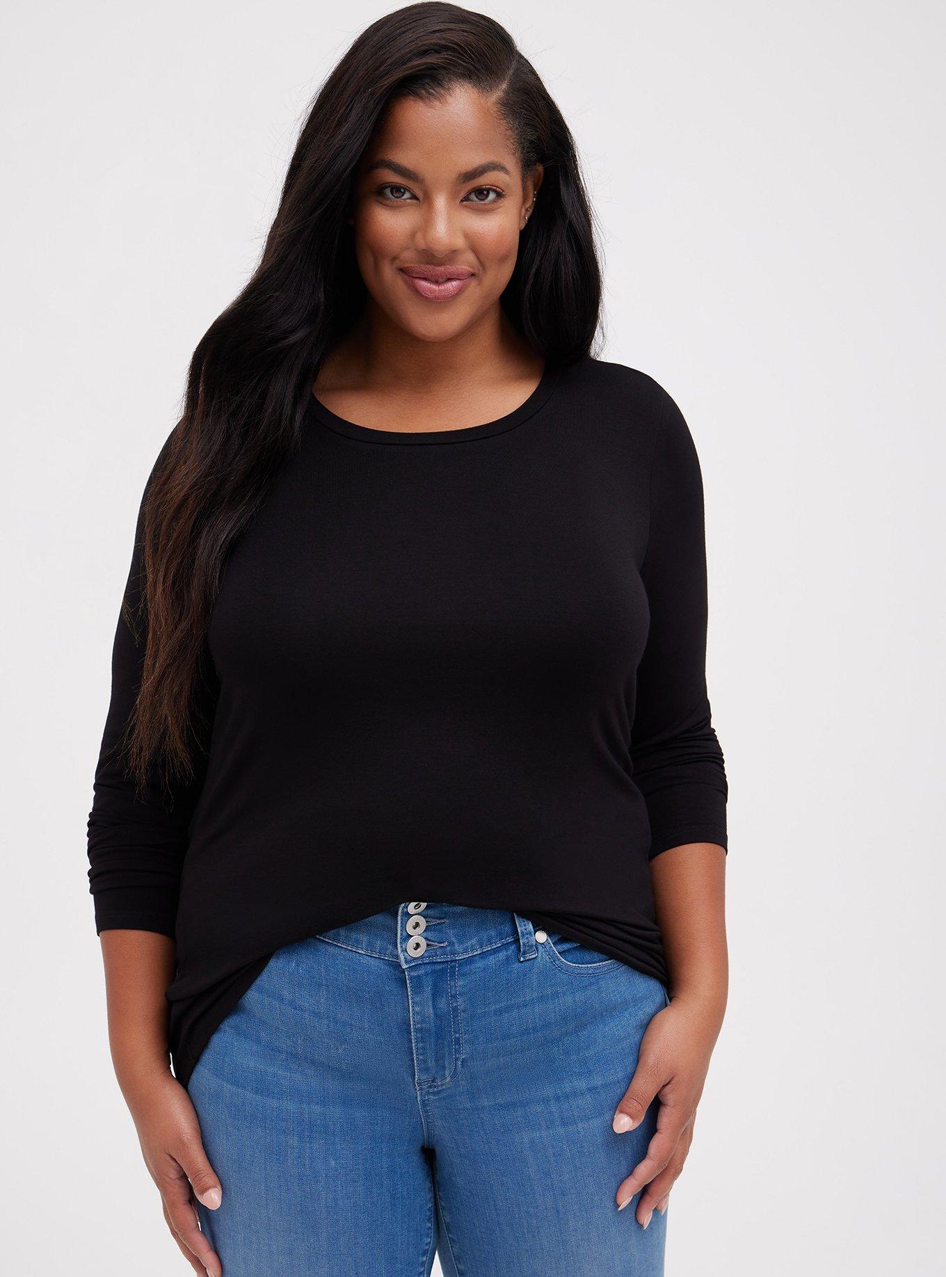 pint isolation Miss black long sleeve top plus size Sticky rule