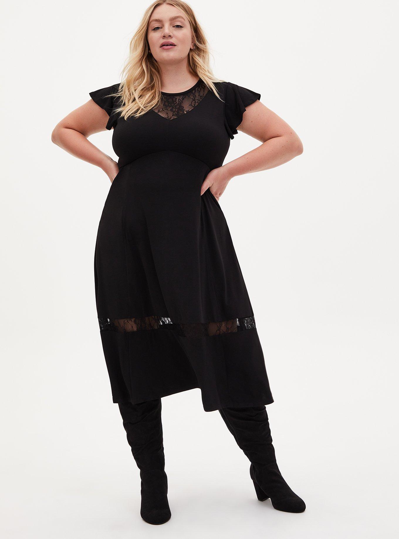 Midi Studio Knit Dress, DEEP BLACK, hi-res