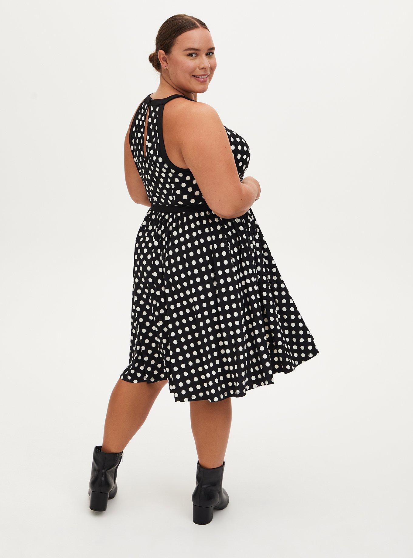 Torrid black clearance polka dot dress