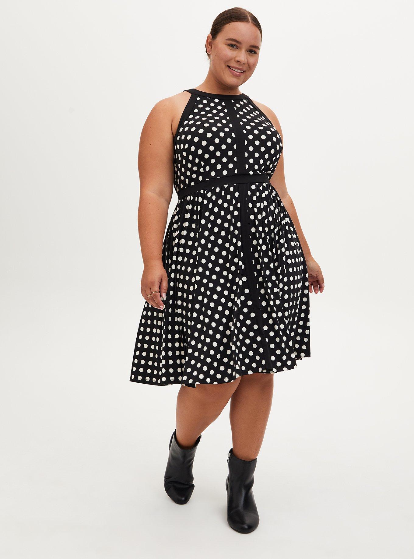 Plus Size - Mini Studio Double Knit Skater Dress - Torrid