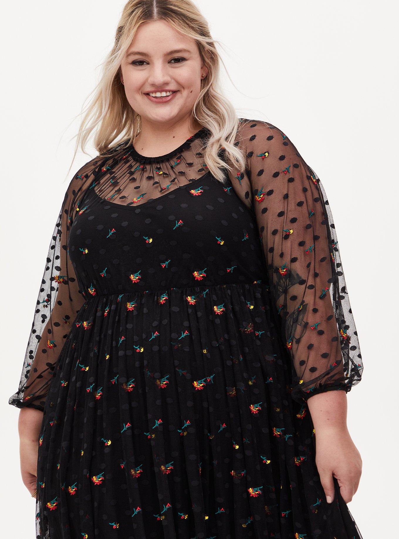 Torrid hotsell embroidered dress