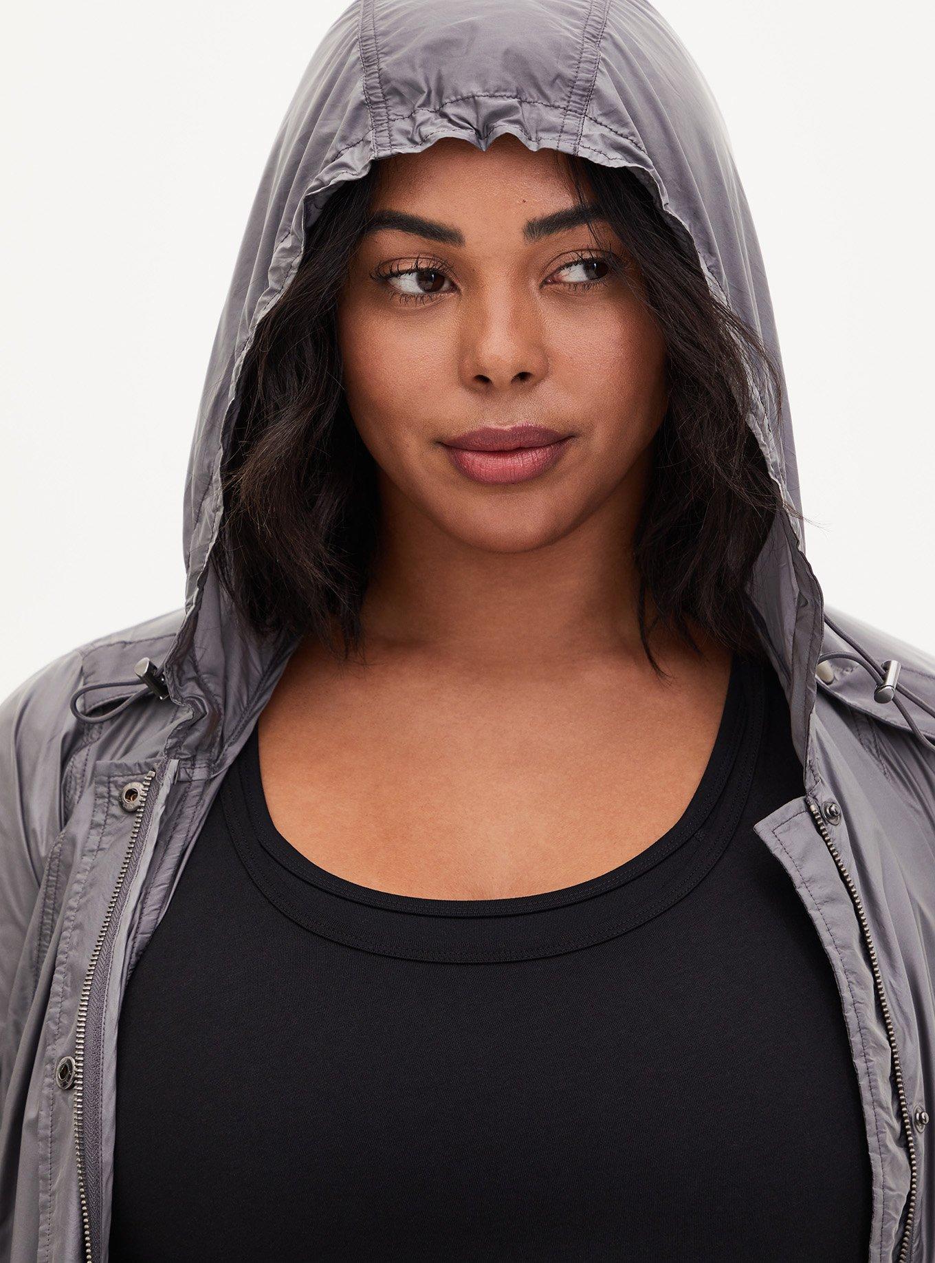 Plus size nylon windbreaker shop