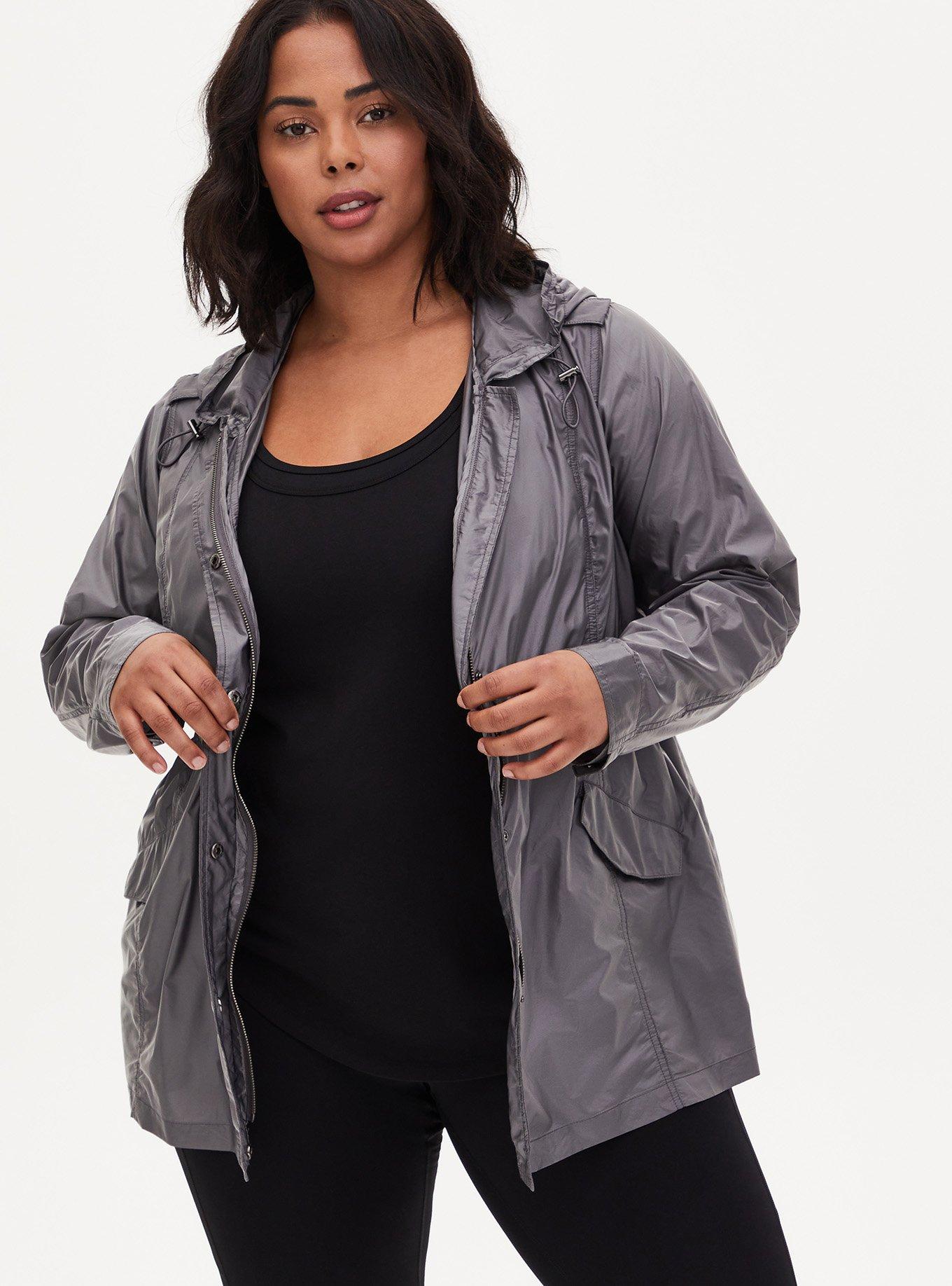 Plus size windbreaker clearance jacket