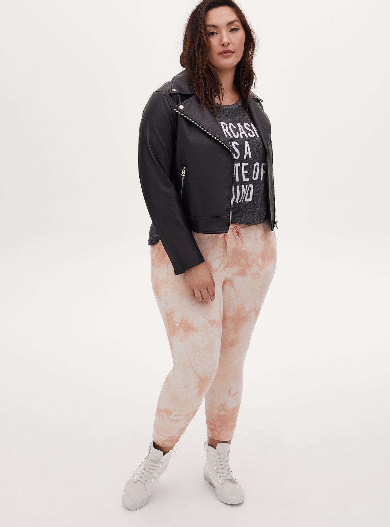 Everyday Fleece Crop Active Jogger, BLUSH TIE DYE, alternate