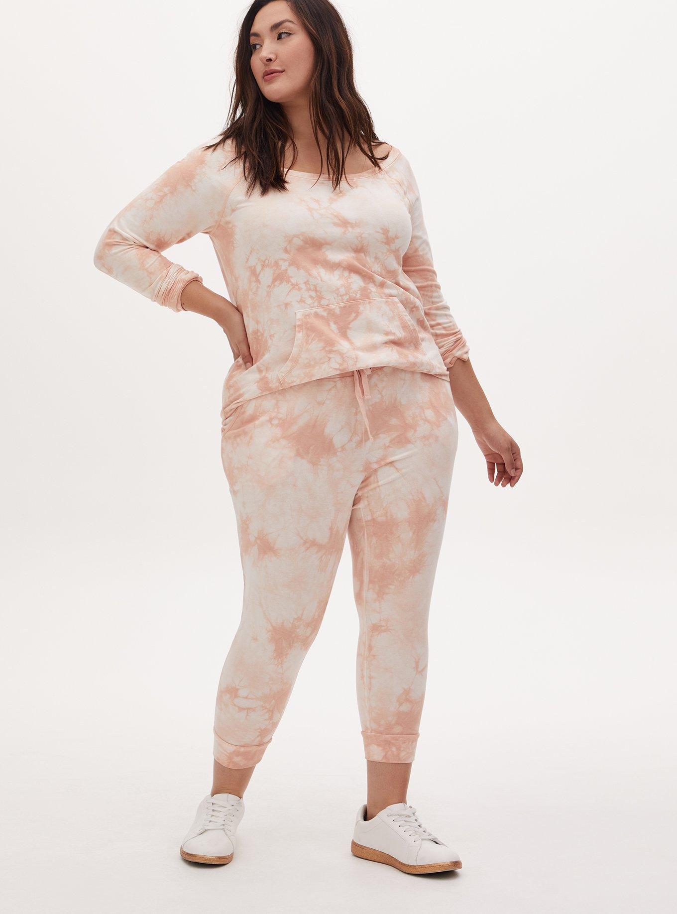 Everyday Fleece Crop Active Jogger, BLUSH TIE DYE, alternate