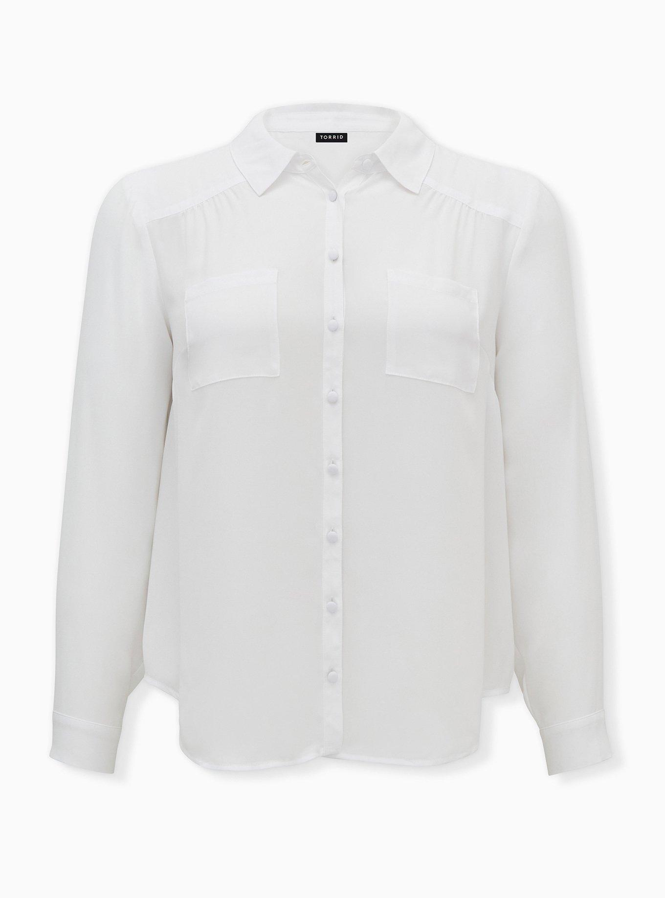 Madison Georgette Button-Up Long Sleeve Shirt