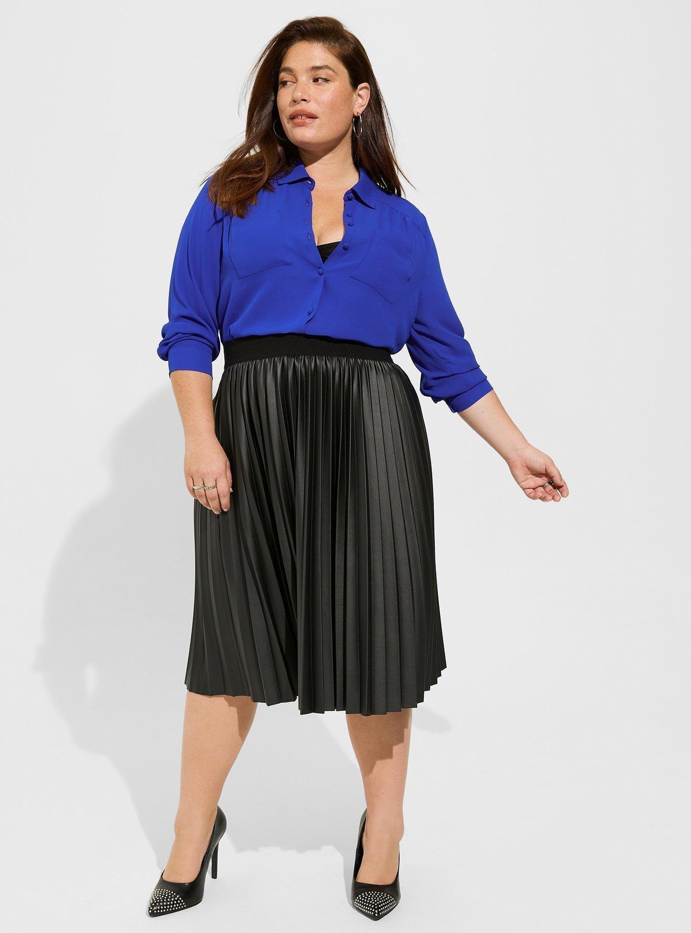 Madison Georgette Button-Up Long Sleeve Shirt