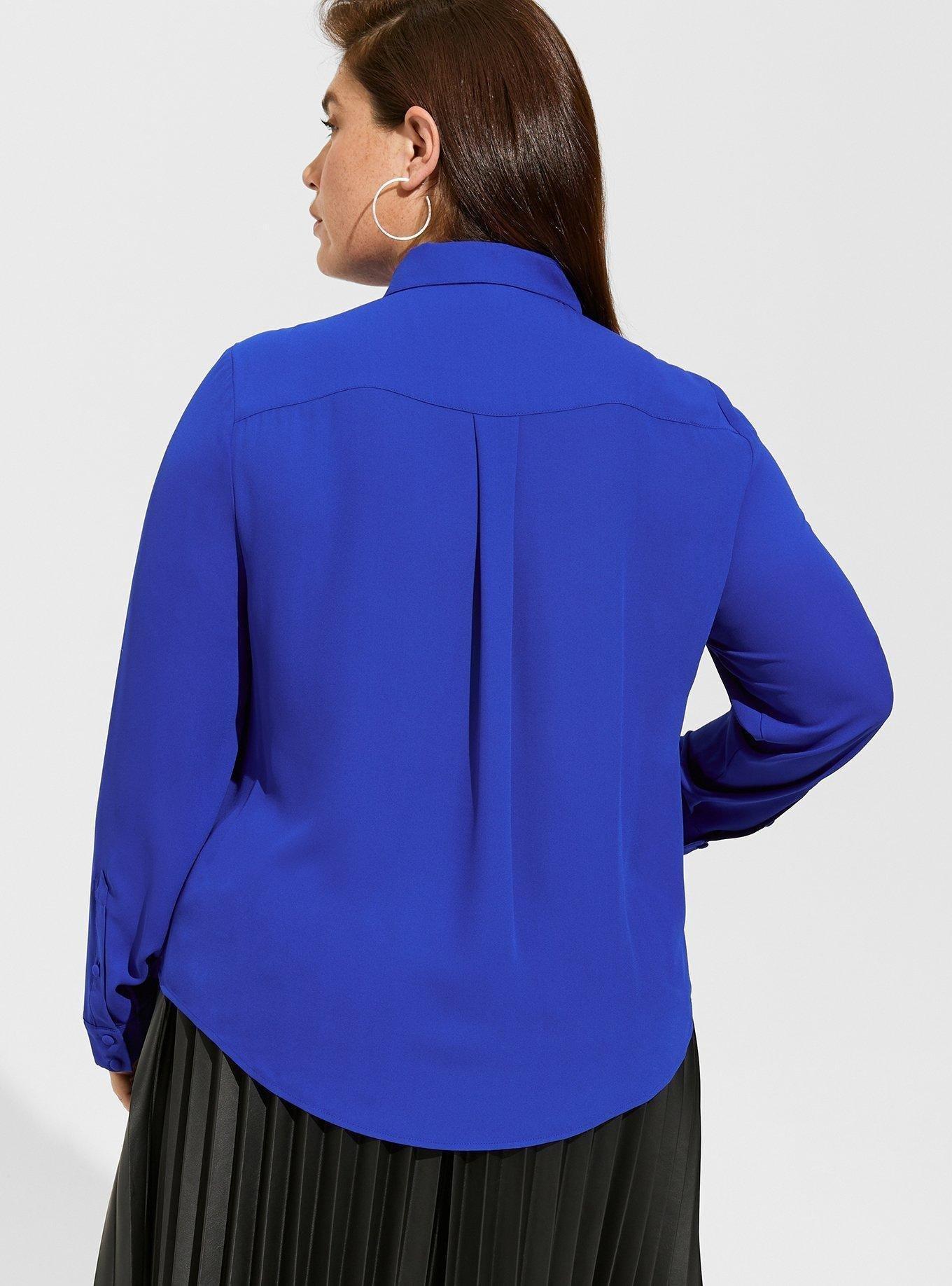 Madison Georgette Button-Up Long Sleeve Shirt