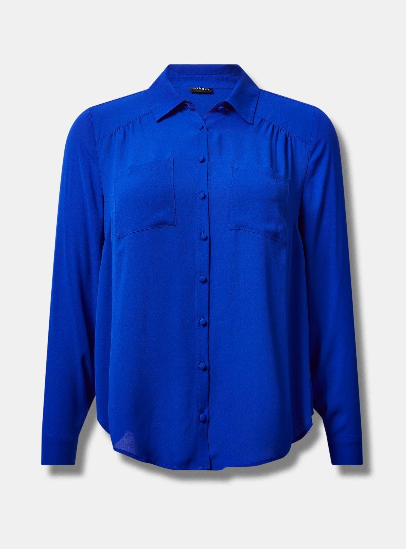 Madison Georgette Button-Up Long Sleeve Shirt