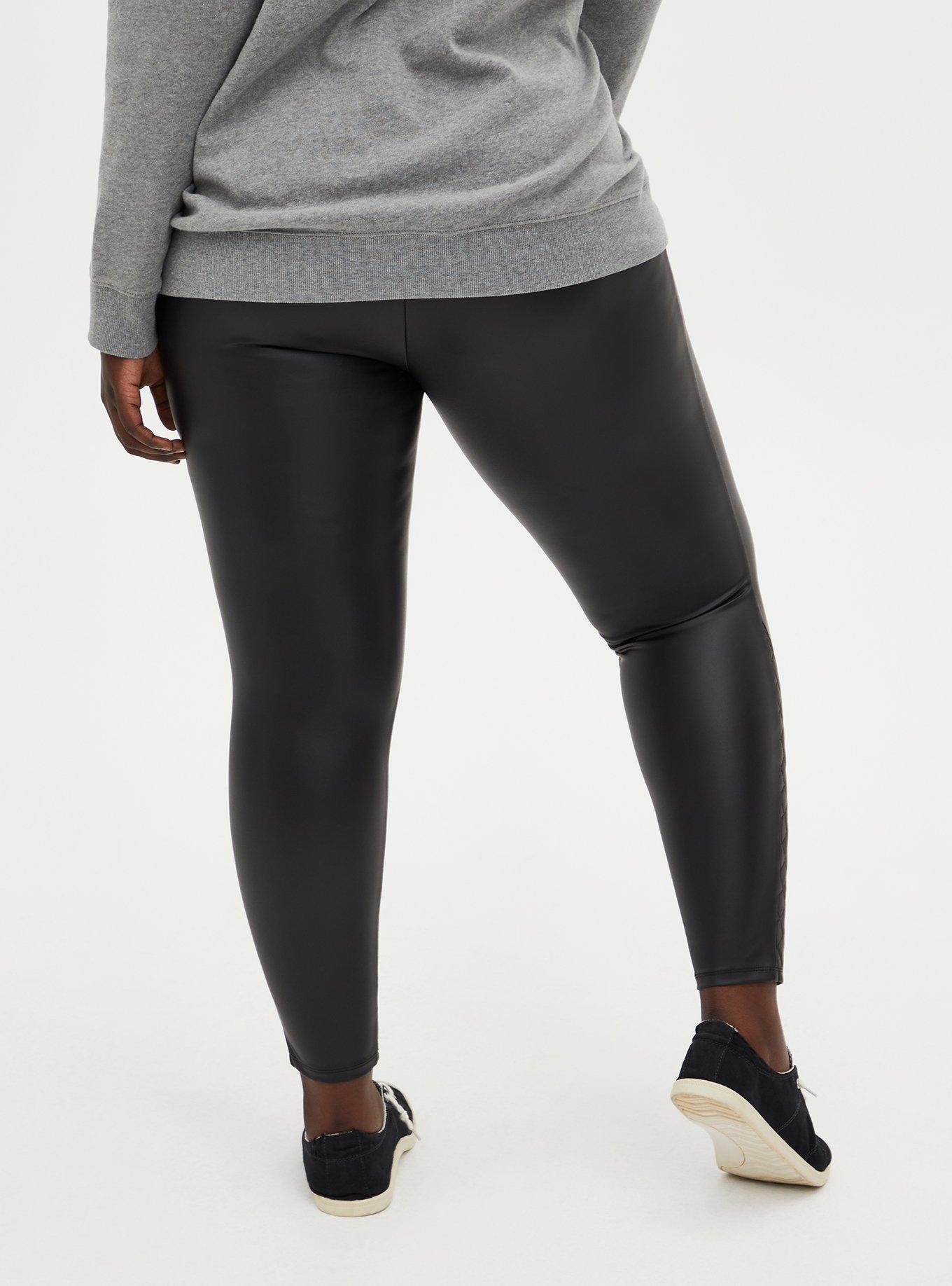 Faux Leather Quilted Leggings