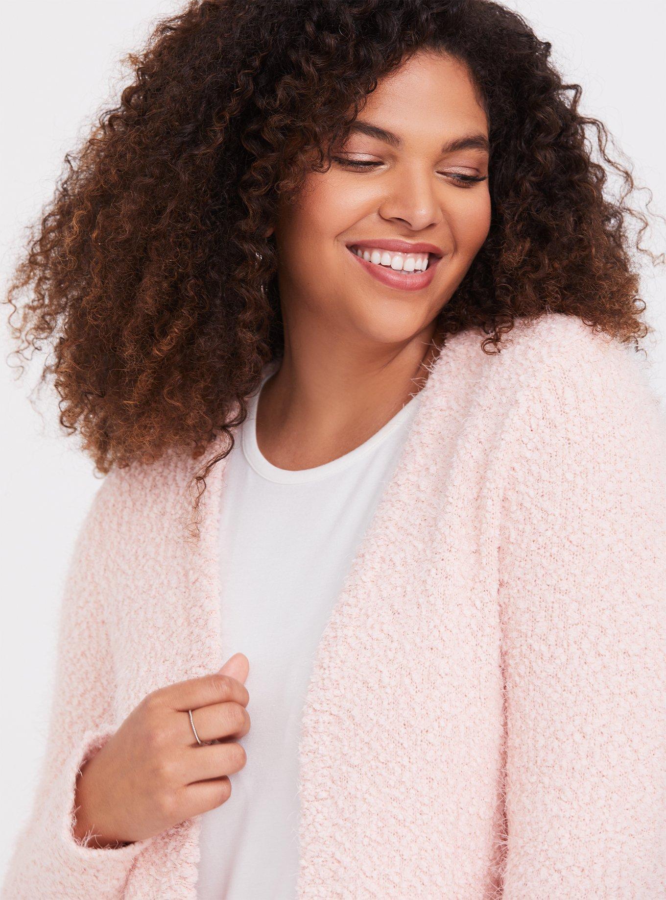 Light pink open front on sale cardigan