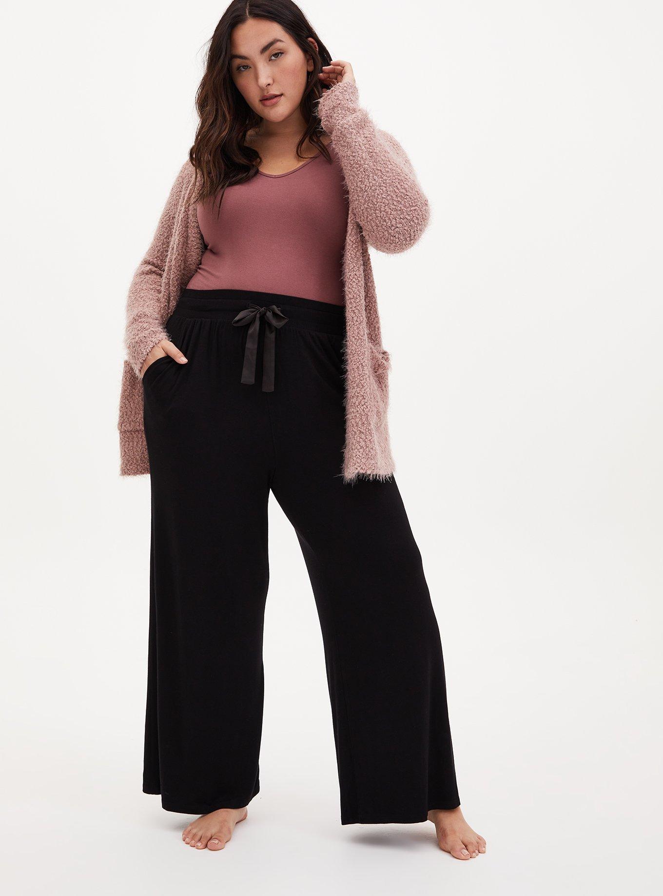 Fuzzy Yarn Cardigan Open Front Sweater, DUSTY PINK, alternate