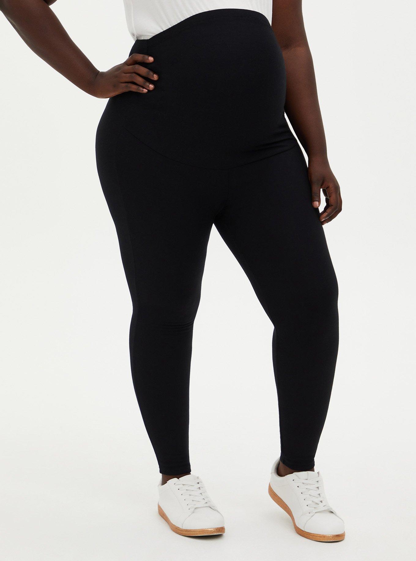 Plus Size Maternity Legging Fleece Lined Black Torrid
