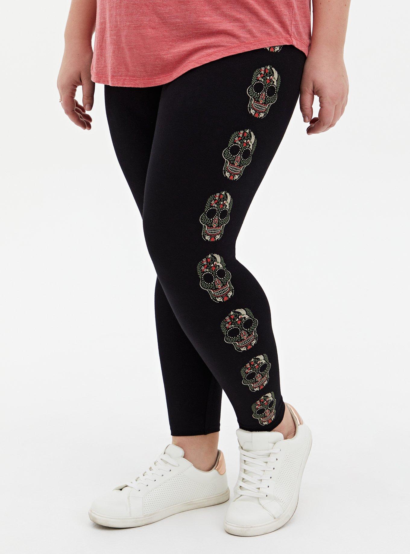 Womens Leggings Plus Size Graphic Print Pants Camo Skull Floral