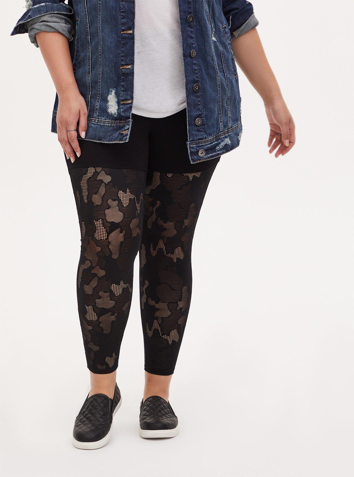 Camo leggings with mesh - Leggings 