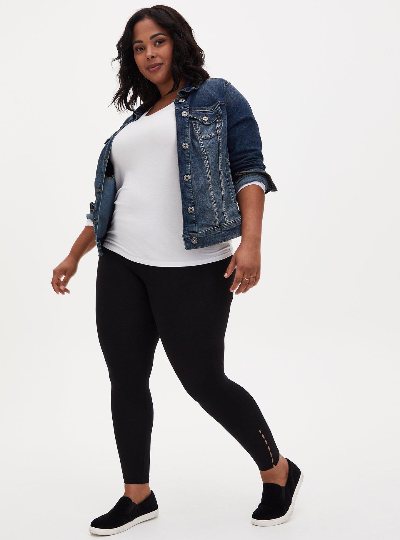 Plus Size - Premium Legging - Mini Cutouts Black - Torrid