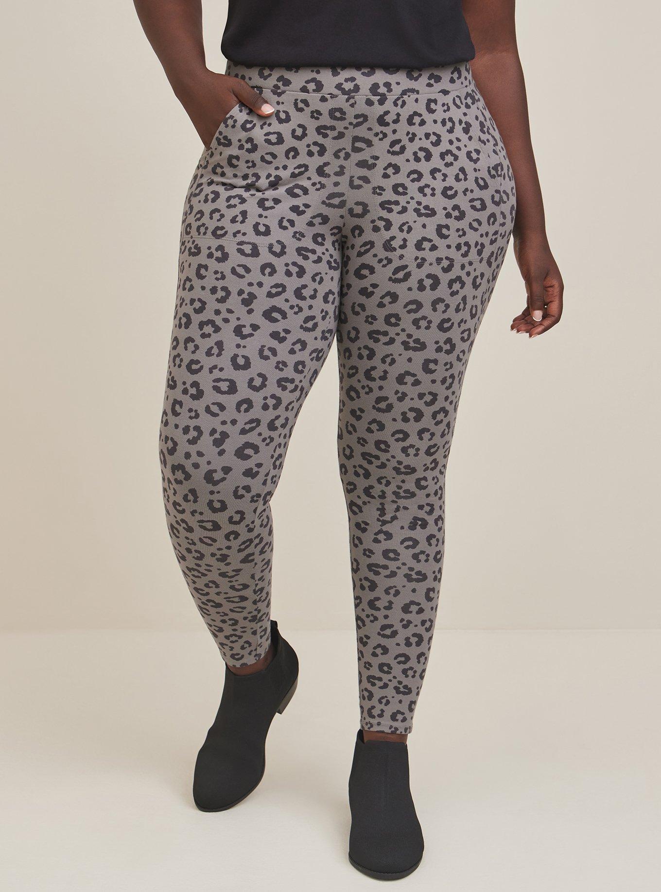 Plus Size Full-Length Pocket Legging, LEOPARD, alternate
