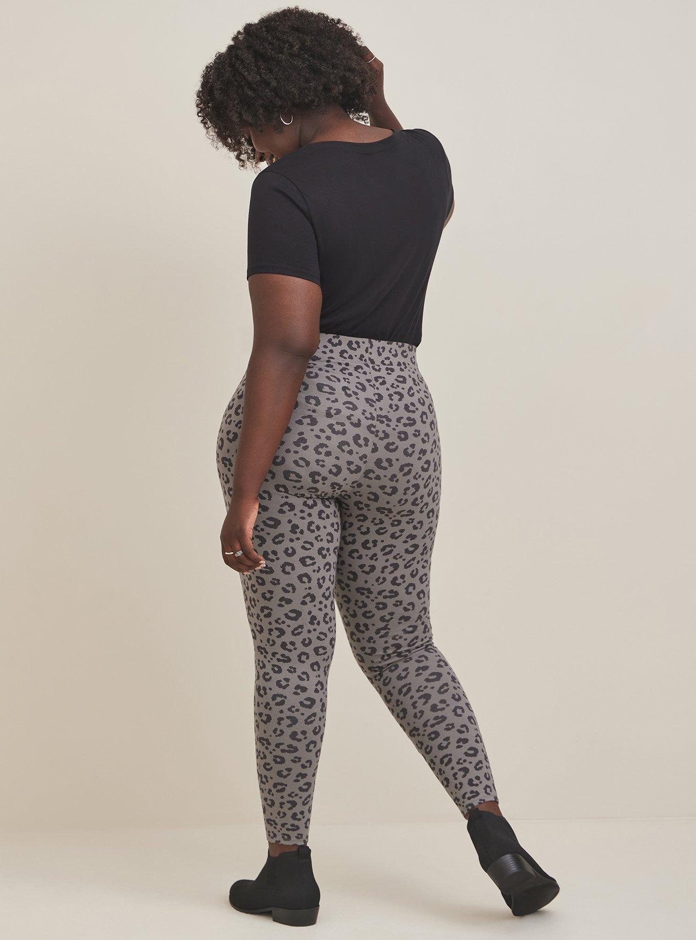 Plus Size Full-Length Pocket Legging, LEOPARD, alternate