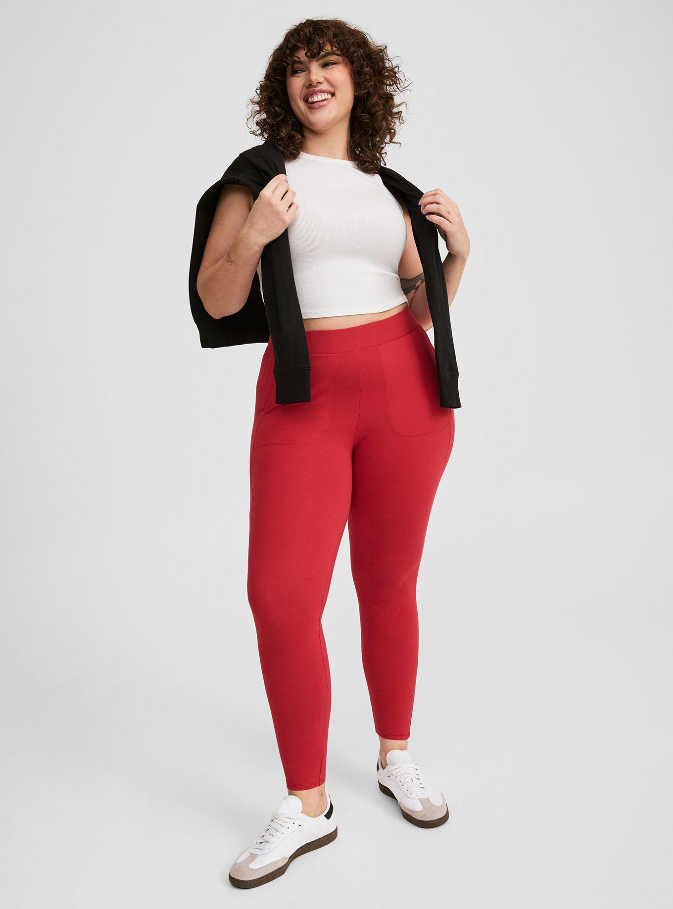 Plus size red leggings hotsell