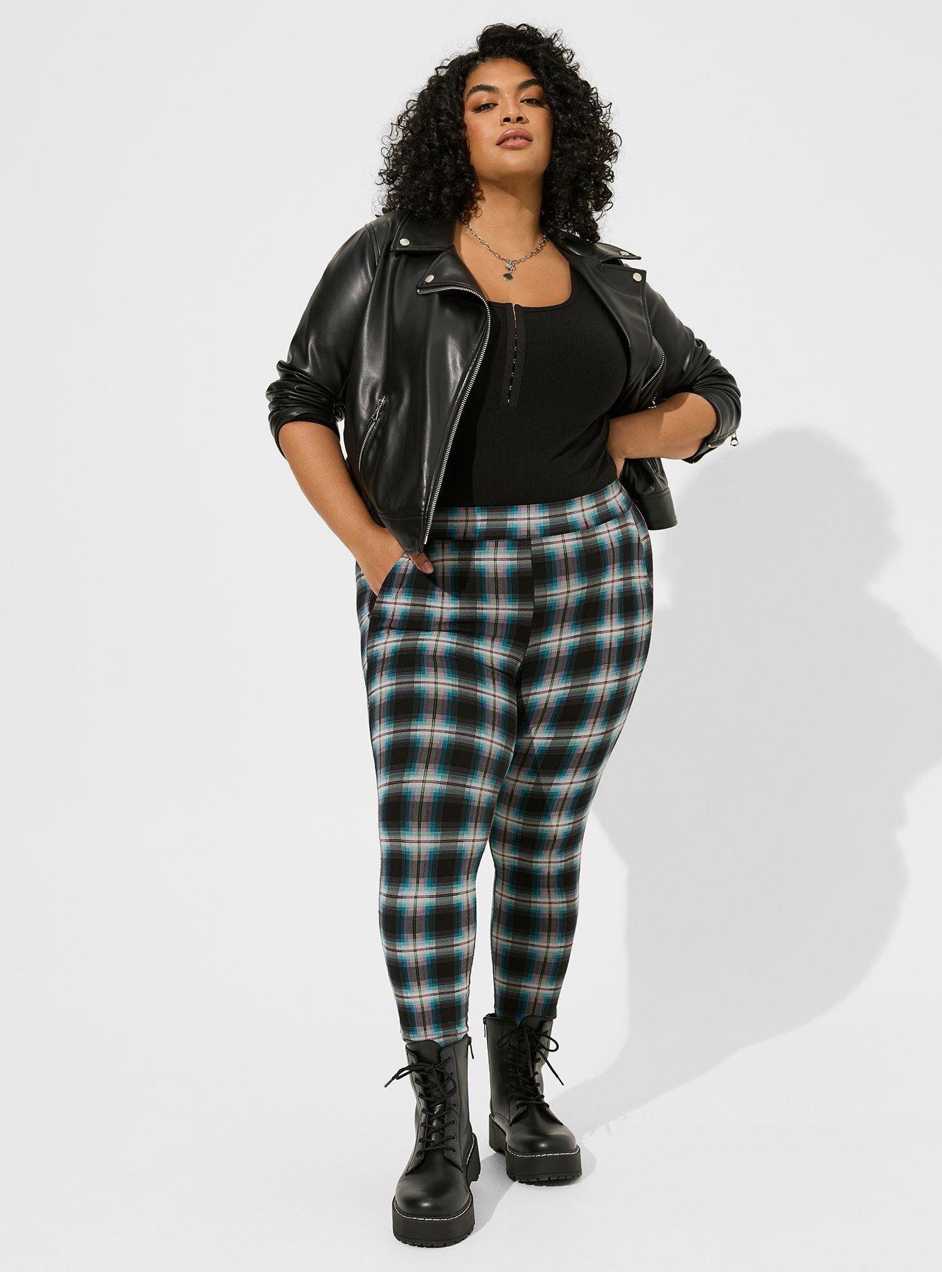 Buttery Smooth Houndstooth Extra Plus Size Leggings - 3X-5X