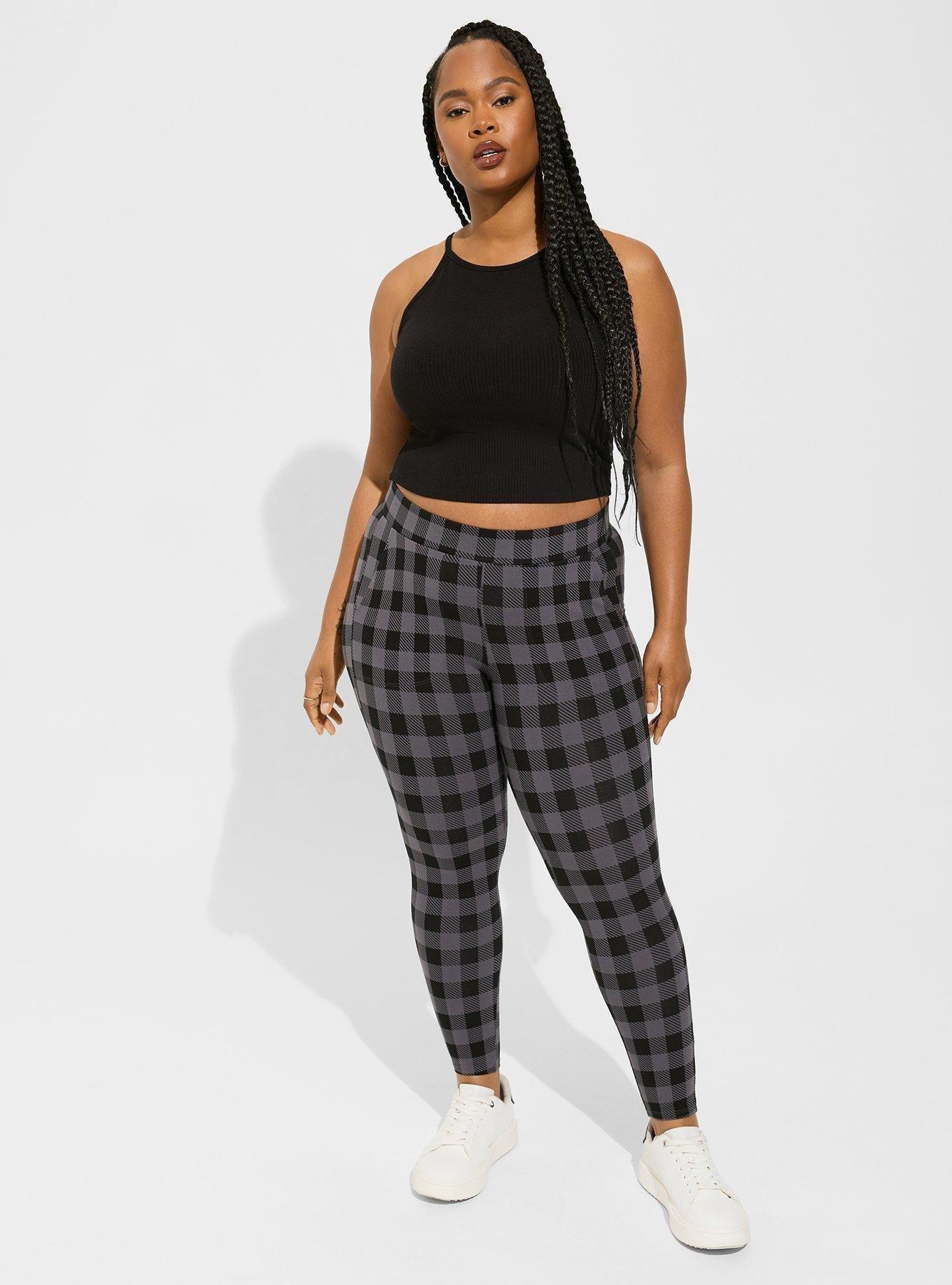 Plus Size - Crop Signature Waist Cutout Mesh-Back Legging - Torrid