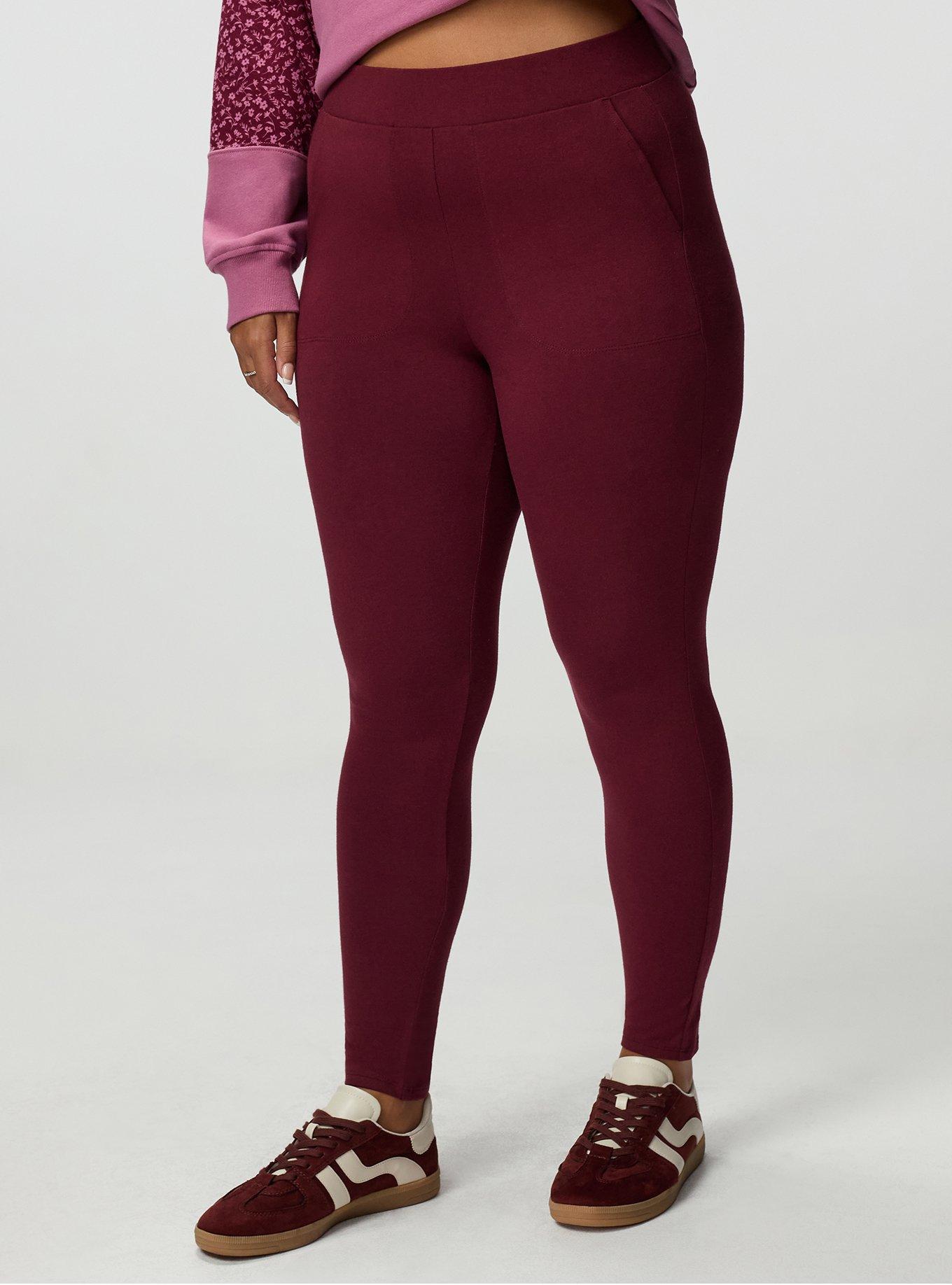 Full-Length Pocket Legging, MAROON BANNER, alternate