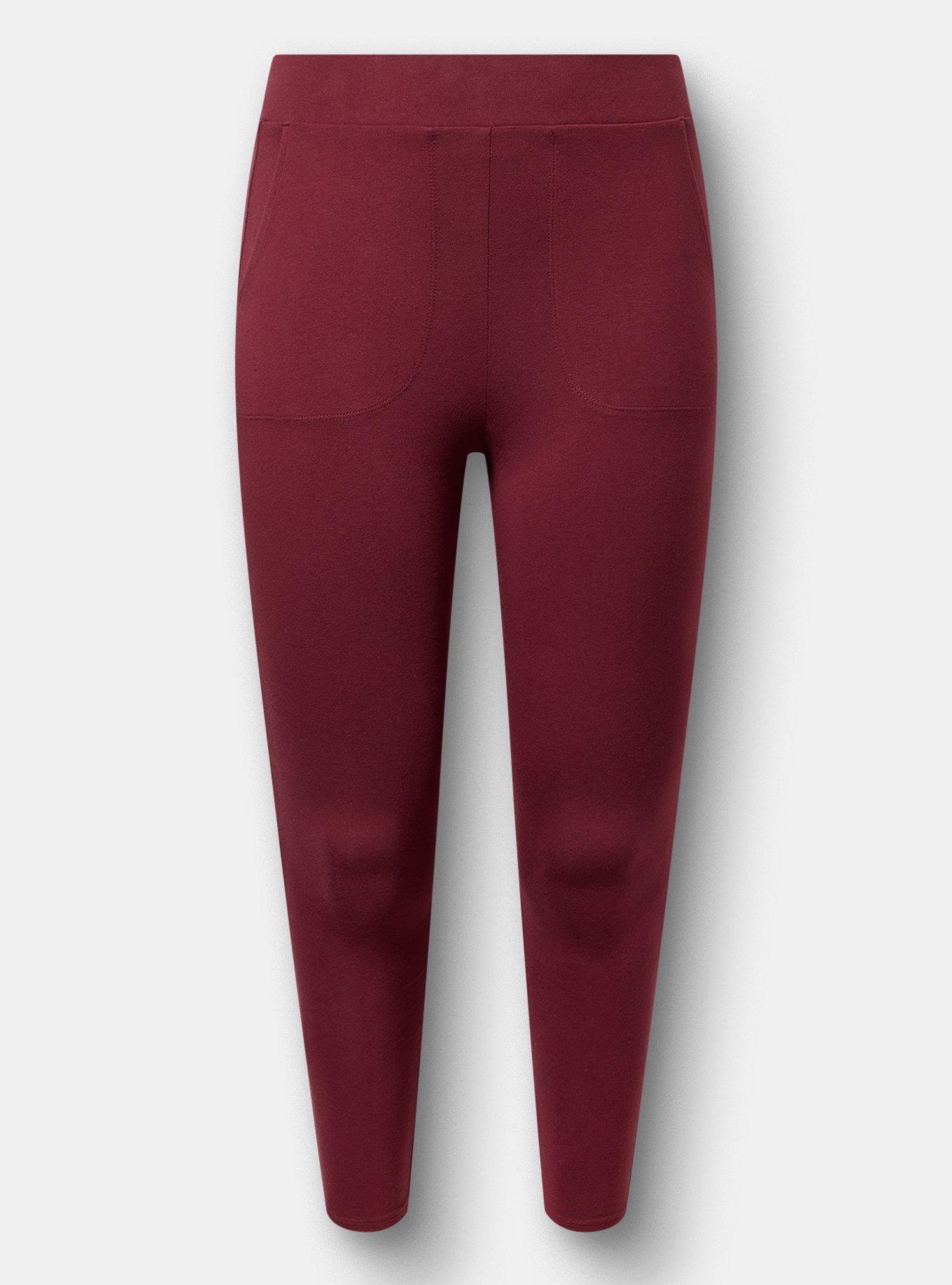 Full-Length Pocket Legging, MAROON BANNER, flat