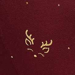 Plus Size Full-Length Pocket Legging, REINDEER FACES SYRAH / GOLD FOIL, swatch