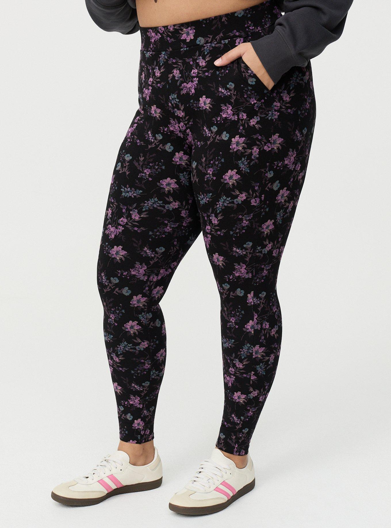 Full-Length Pocket Legging, NITE GLOW FLORAL BLACK, alternate