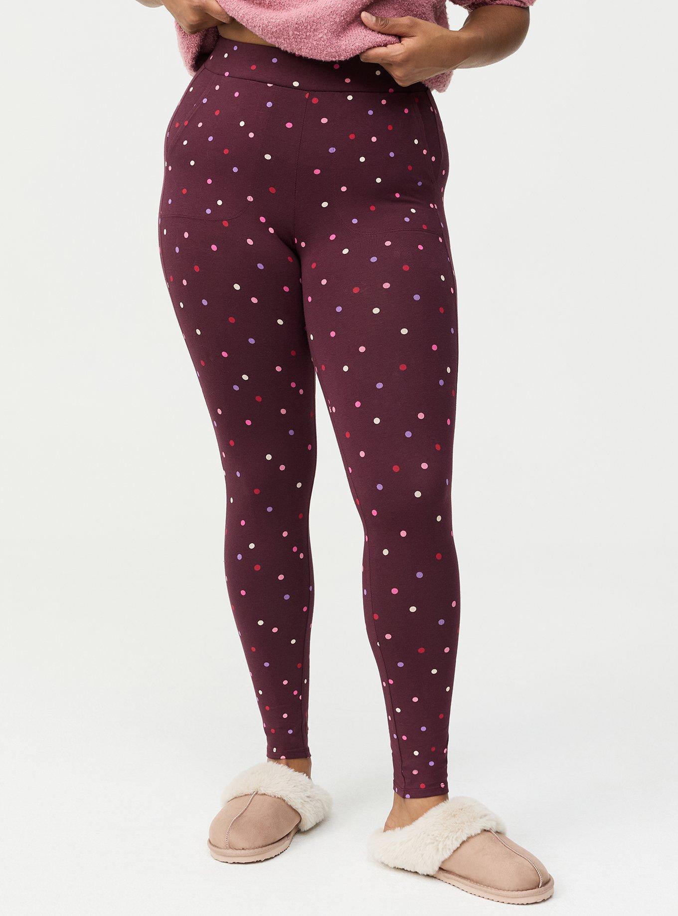 Full-Length Pocket Legging, SWEETHEART DOT BURGUNDY, alternate