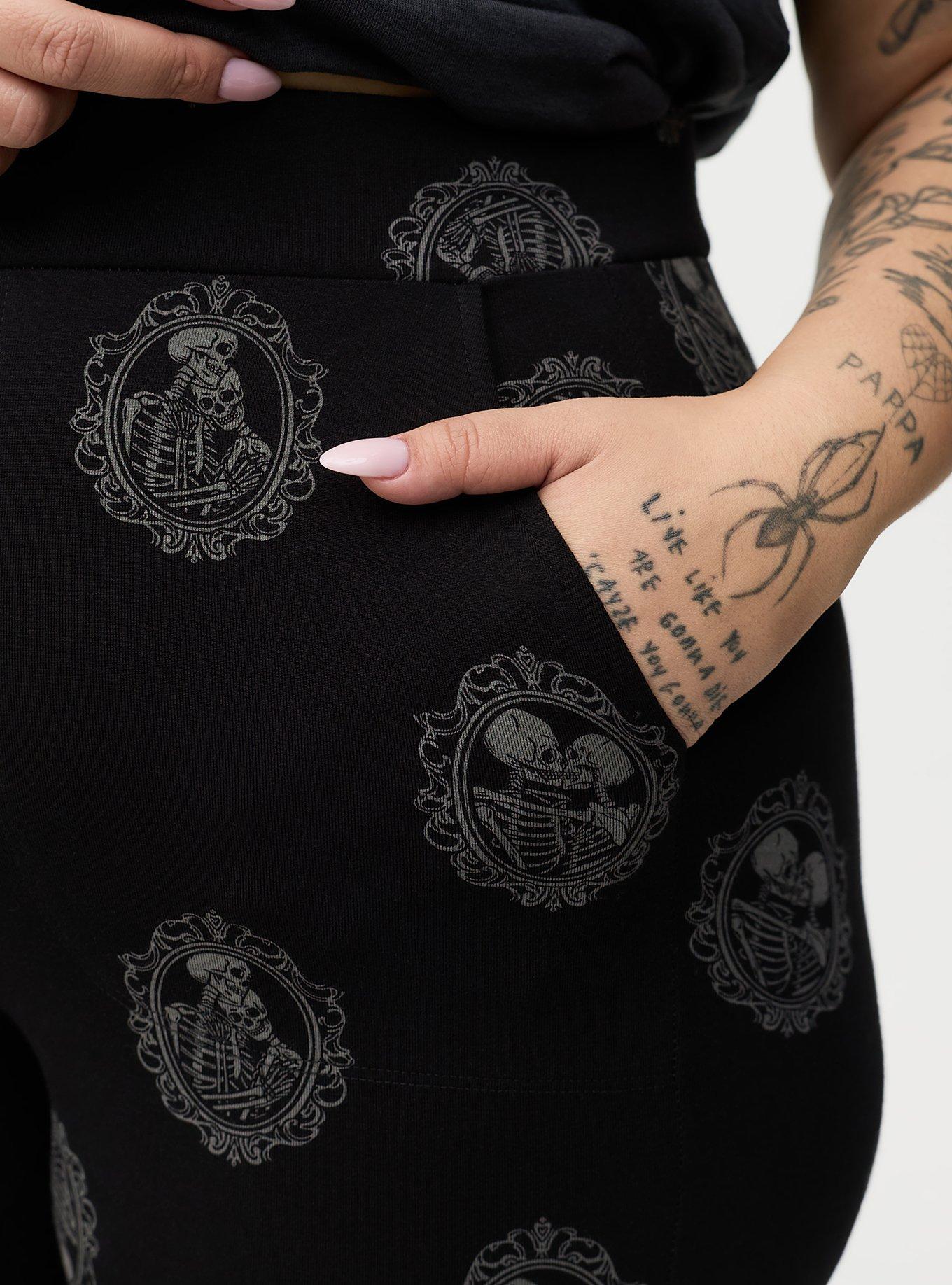 Full-Length Pocket Legging, SKELETON LOVERS BLACK, alternate