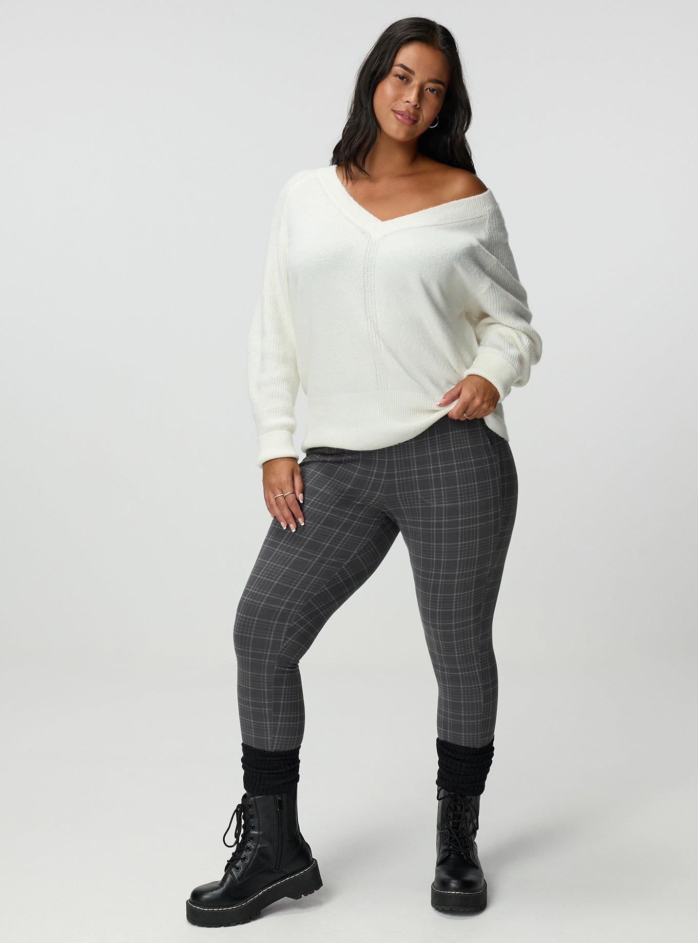 Full-Length Pocket Legging, TOWN PLAID GREY, hi-res