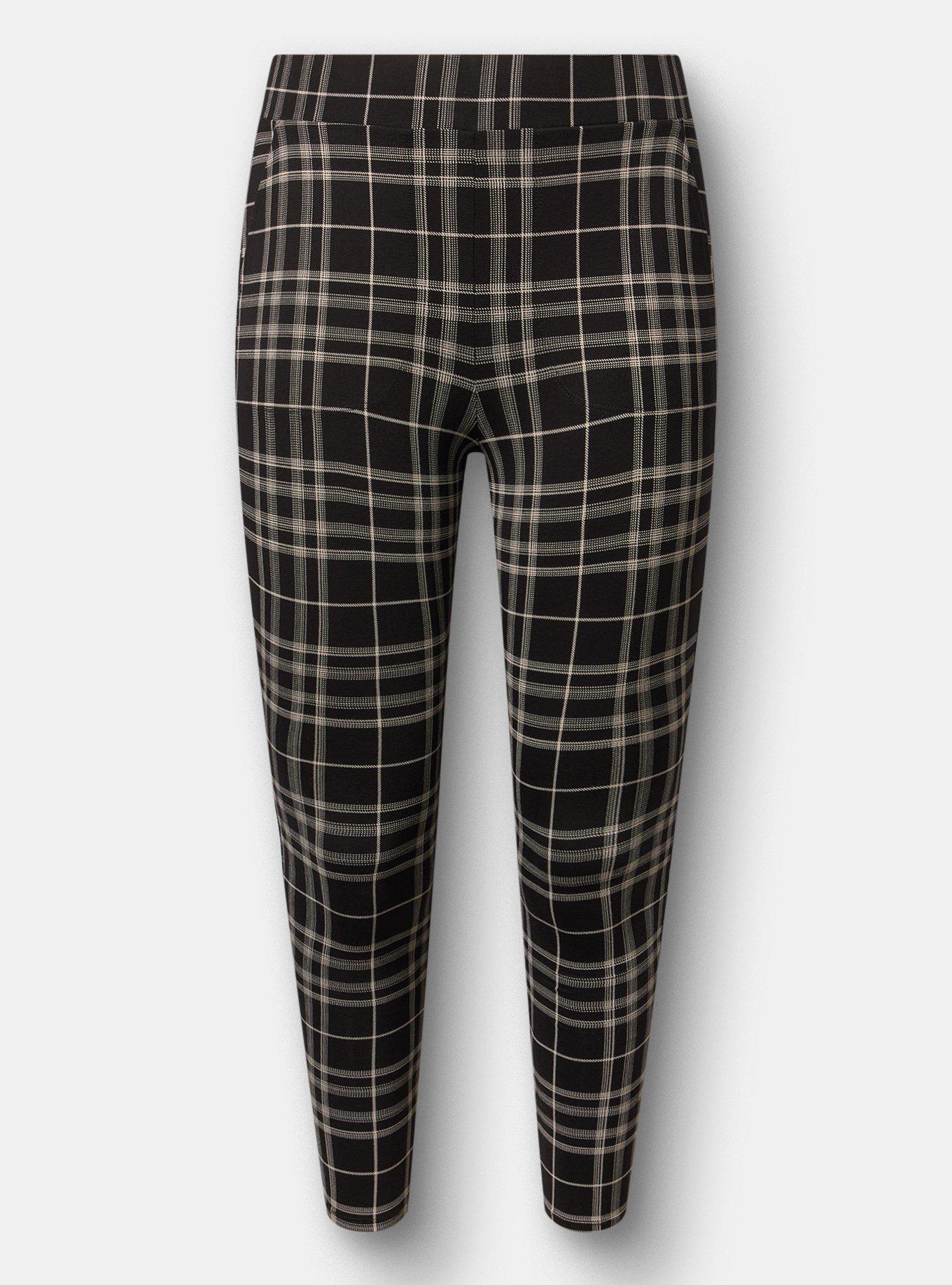 Plus Size Full-Length Pocket Legging, JESSE PLAID BLACK, hi-res