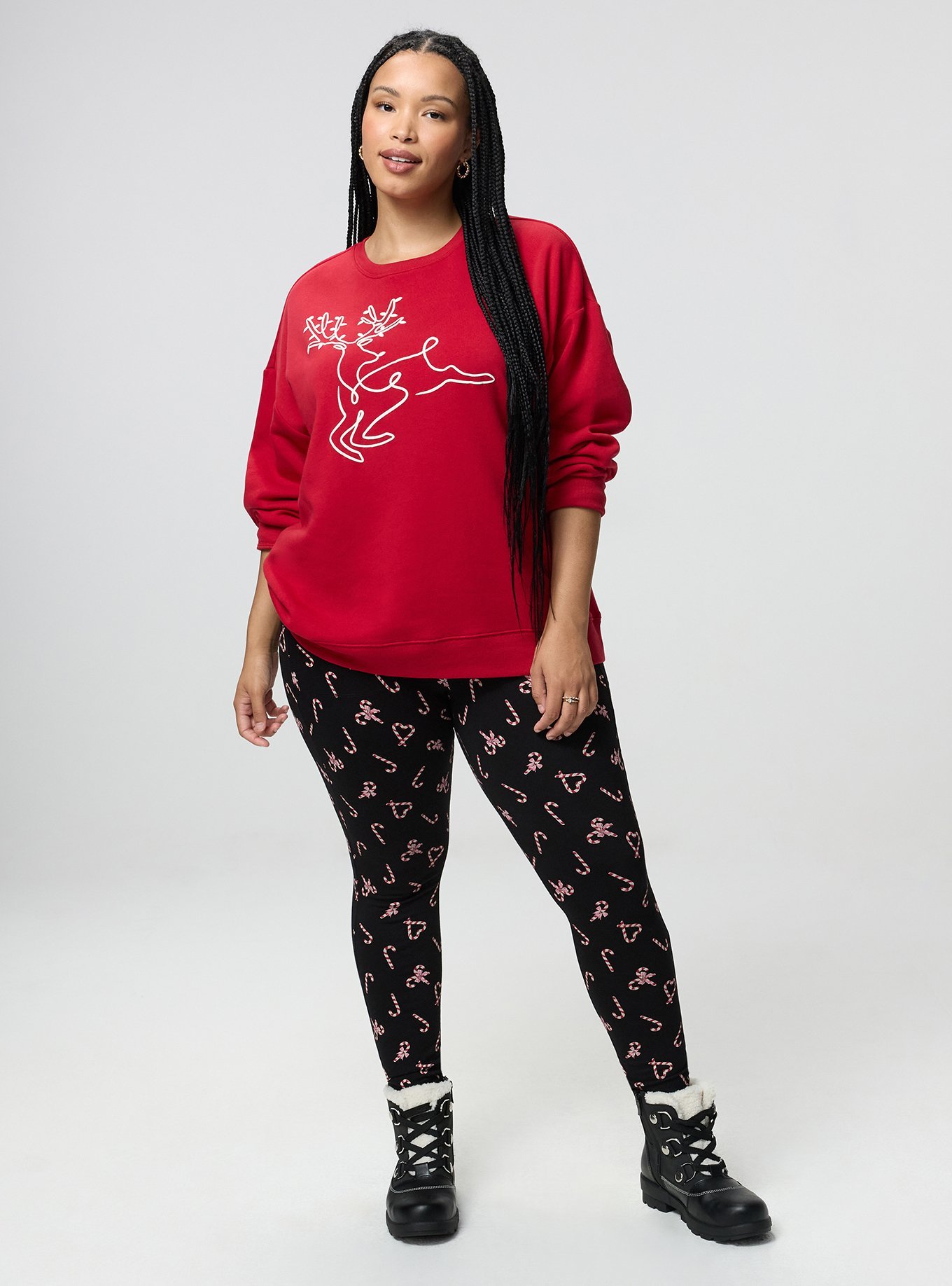 Full-Length Pocket Legging, CANDY CANE LANE BLACK, hi-res