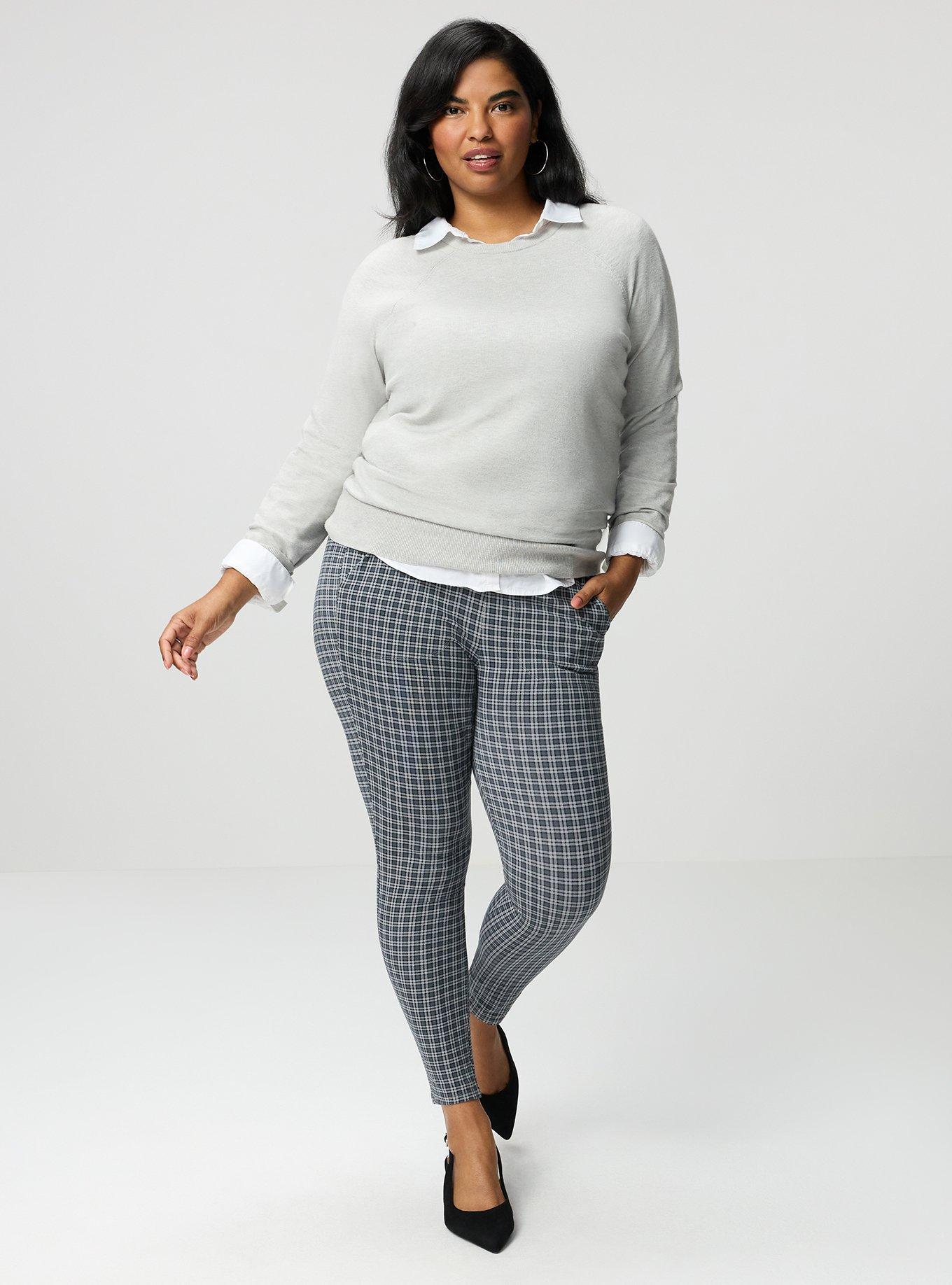 Full-Length Pocket Legging, INGRID PLAID GREY, alternate