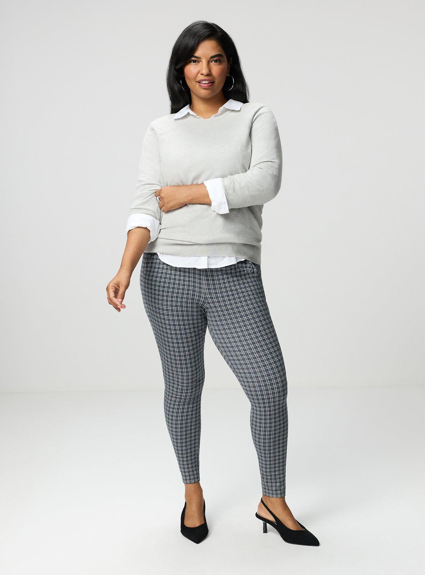 Full-Length Pocket Legging, INGRID PLAID GREY, hi-res