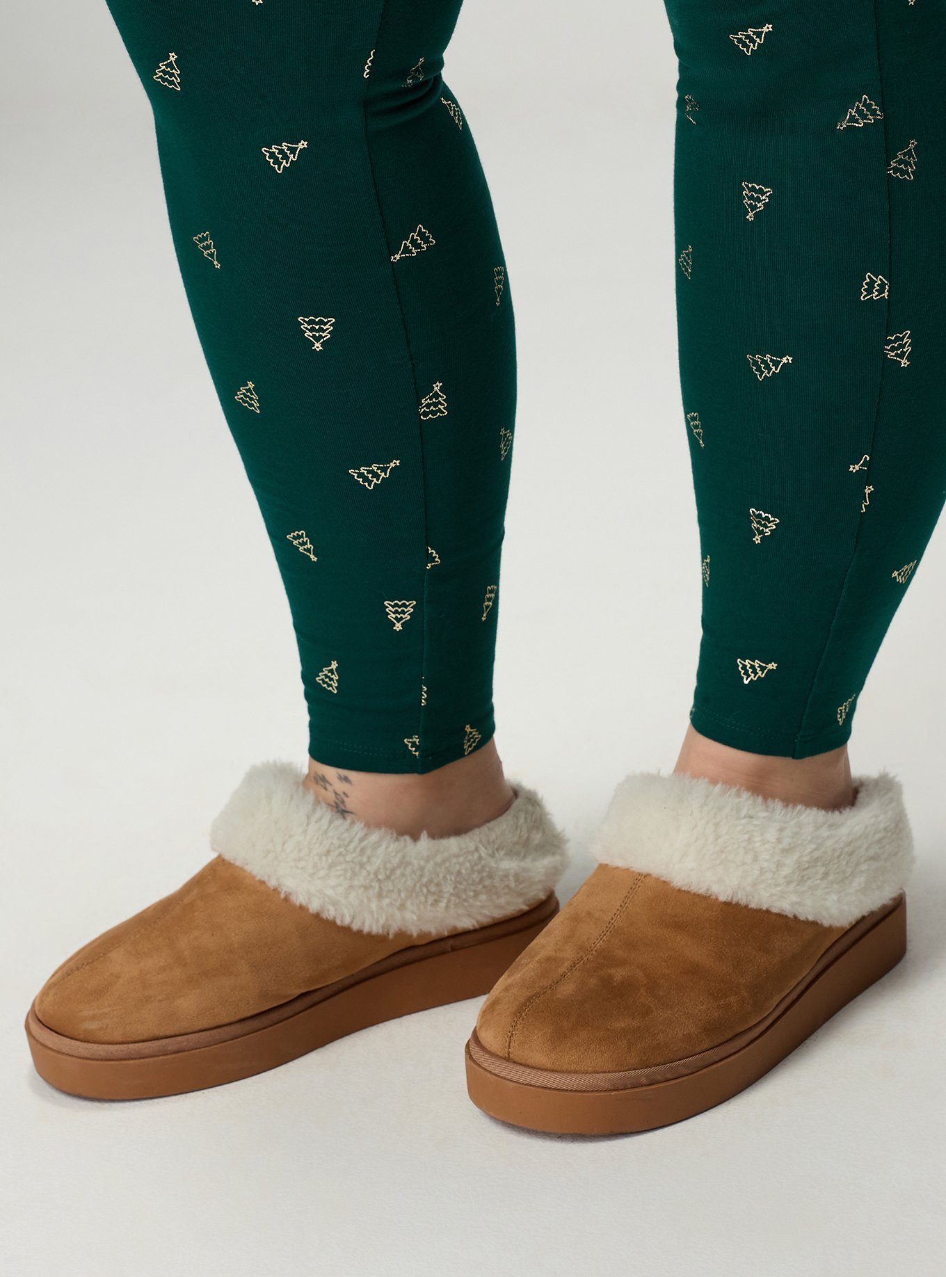 Full-Length Pocket Legging, FOIL CHRISTMAS TREES  GREEN, alternate