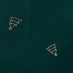 Full-Length Pocket Legging, FOIL CHRISTMAS TREES  GREEN, swatch