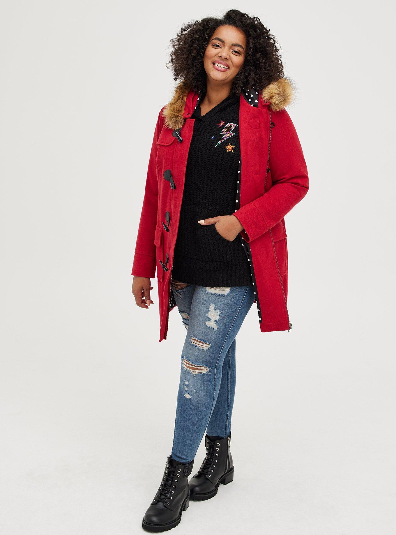 Plus Size Ponte Toggle Coat Torrid