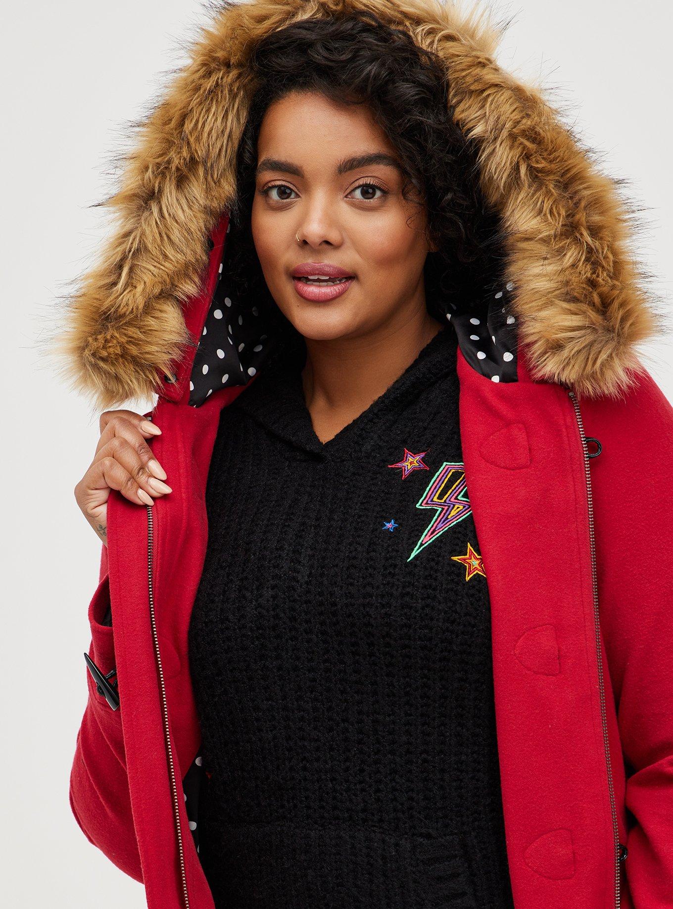 Torrid red outlet coat