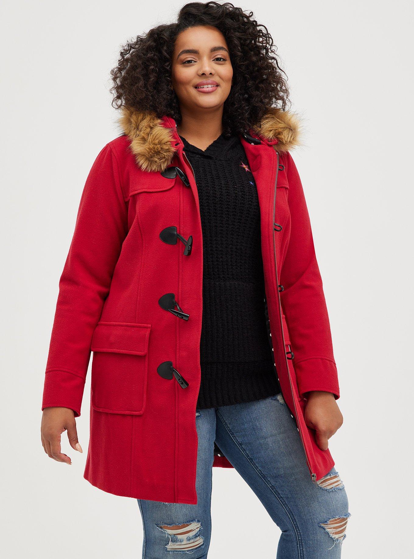 Plus size toggle coat sale