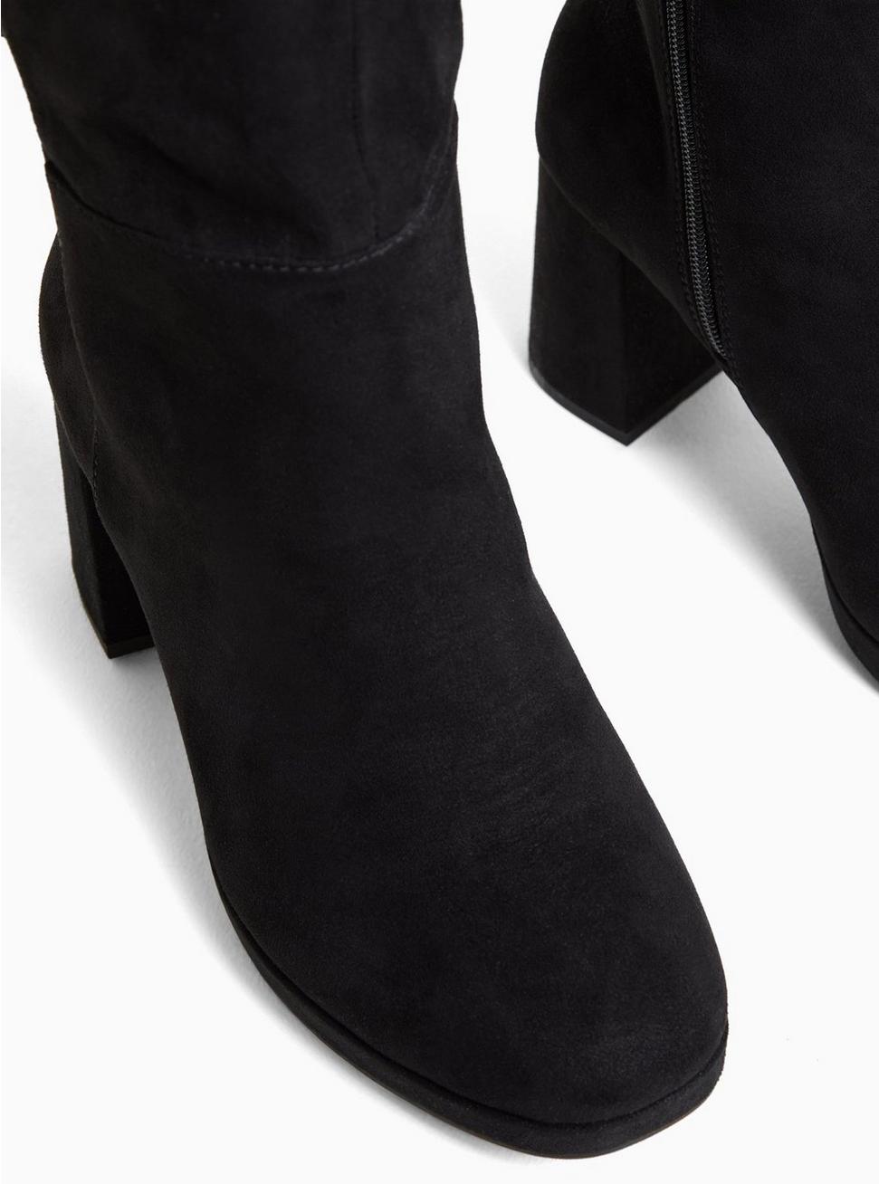 Plus Size - Black Faux Suede Bow Over-The-Knee Boot (WW) - Torrid