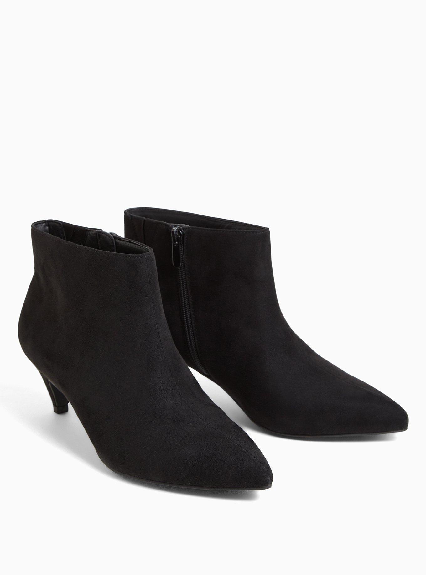 Wide width kitten heel booties sales