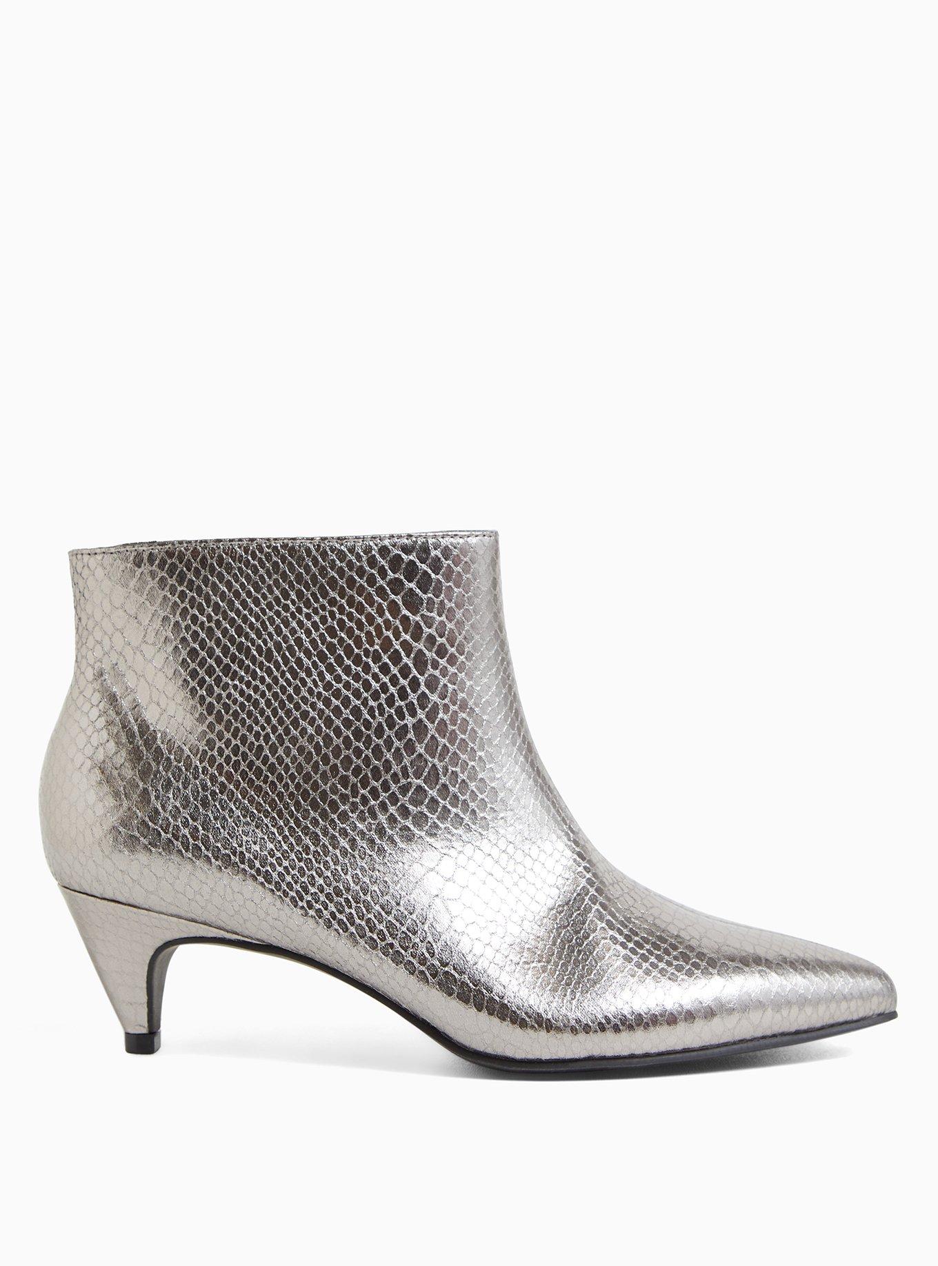 Shops snakeskin kitten heel booties